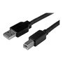 StarTech.com Cable USB 2.0 Activo USB Tipo B a USB Tipo A (USB B - USB A), 15 Metros (15m), 24 AWG, Negro