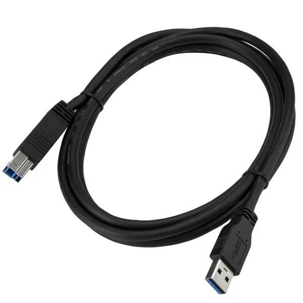 StarTech Cable USB 3.2 Gen 1 de 2 m, USB A a USB B, Negro