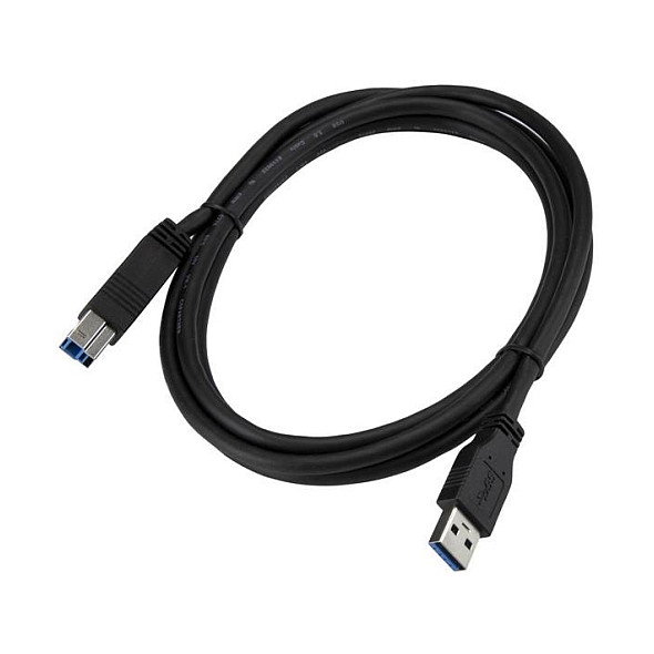 StarTech Cable USB 3.0 SuperSpeed A a B, 2 m (6 pies), Certificado USB 3.2 Gen 1, 5 Gbit/s, para Impresoras, Conector Macho/Macho, Negro