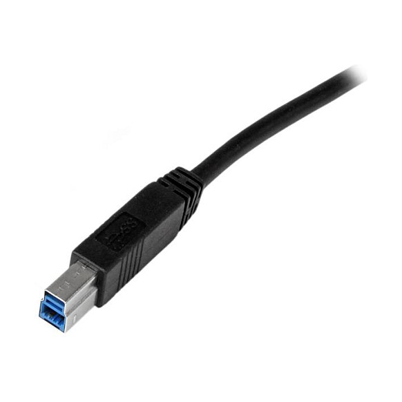 StarTech Cable USB 3.0 SuperSpeed A a B, 2 m (6 pies), Certificado USB 3.2 Gen 1, 5 Gbit/s, para Impresoras, Conector Macho/Macho, Negro