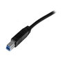 StarTech Cable USB 3.0 SuperSpeed A a B, 2 m (6 pies), Certificado USB 3.2 Gen 1, 5 Gbit/s, para Impresoras, Conector Macho/Macho, Negro