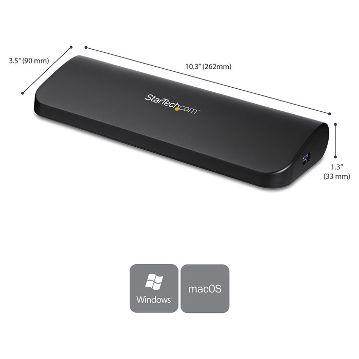 StarTech.com Docking Station USB 3.0 con doble monitor HDMI/DVI/VGA y Ethernet Gigabit StarTech.com Docking Station USB 3.0 con doble monitor HDMI/DVI/VGA y Ethernet Gigabit
