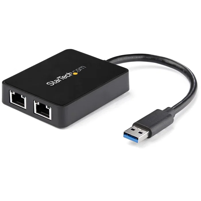 StarTech.com Adaptador de Red Externo USB 3.0 a 2 Puertos Gigabit Ethernet RJ45 + Puerto USB StarTech.com Adaptador de Red Externo USB 3.0 a 2 Puertos Gigabit Ethernet RJ45 + Puerto USB