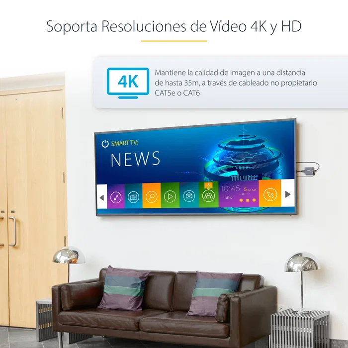 StarTech Extensor de señal HDMI HDBaseT ST121HDBTE 4K StarTech Extensor de señal HDMI HDBaseT ST121HDBTE 4K