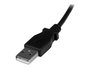 StarTech Cable USB A a Micro USB B 2 metros, Angulado 90° hacia abajo, USB 2.0, Conectores Niquelados, 28 AWG