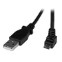 StarTech.com Cable USB A a Micro USB B de 2 m, Acodado, Negro (USBAUB2MD) sitting-down-angle