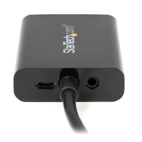 StarTech Adaptador HDMI a VGA con Audio Jack 3.5 mm (1080p, 25 cm) - Conversor Activo - 3 Años de Garantía