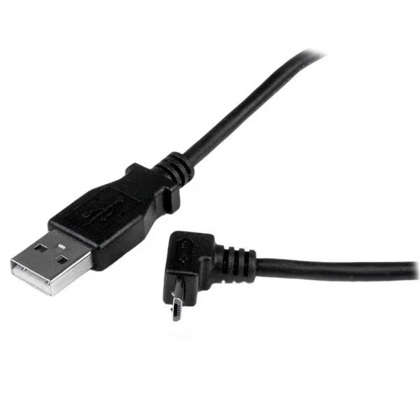StarTech.com Cable USB 2.0 A a Micro USB B Acodado 1m Negro