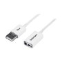 Cable USB Startech USBEXTPAA3MW USB A Blanco