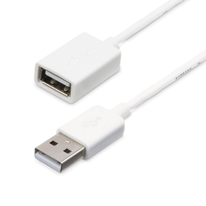 StarTech Cable de Extensión USB 2.0 de 3m, USB A Macho a Hembra, Blanco