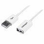 StarTech Cable Extensor USB 2.0 Alargador 3m A Macho a A Hembra - Blanco
