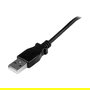 StarTech Cable USB 2.0 A a Micro USB B Acodado Hacia Arriba 2m Negro - Adaptador para Teléfono Móvil