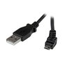 StarTech Cable USB 2.0 A a Micro USB B Acodado Hacia Arriba 2m Negro - Adaptador para Teléfono Móvil
