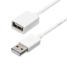 Startechcom Cable de Extensión USB 2.0 Macho a Hembra 1m Blanco USBEXTPAA1MW