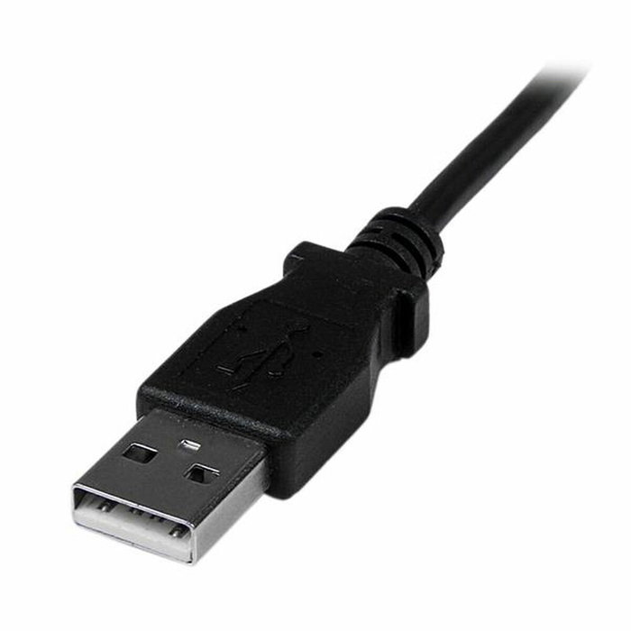 StarTech.com Cable Adaptador USB A Macho a Mini USB B Macho Acodado en Ángulo hacia Abajo 2m