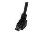 StarTech Cable Adaptador USB Tipo A a Mini USB B 2m Negro Acodado 90° para Cámara GPS Disco Externo USB 2.0 Doble Blindado