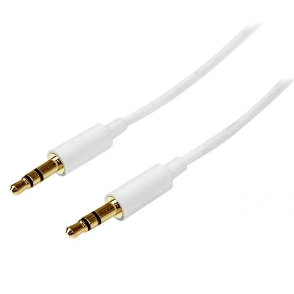 StarTech.com Cable de Audio Estéreo Mini Jack 3,5mm Macho a Macho 1 Metro Blanco StarTech.com Cable de Audio Estéreo Mini Jack 3,5mm Macho a Macho 1 Metro Blanco