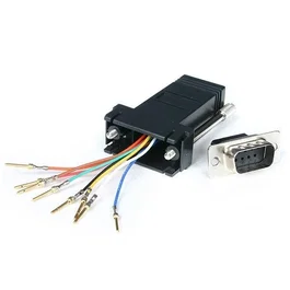 StarTech.com Adaptador Conversor Serie DB9 a RJ45 Macho a Hembra - Negro