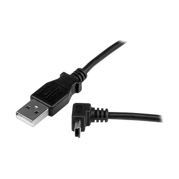 Startechcom Cable USB tipo A a Mini USB Acodado 1m Negro Startechcom Cable USB tipo A a Mini USB Acodado 1m Negro