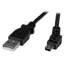 Startechcom Cable USB Tipo A a Mini USB Acodado 1m Negro USBAMB1MU