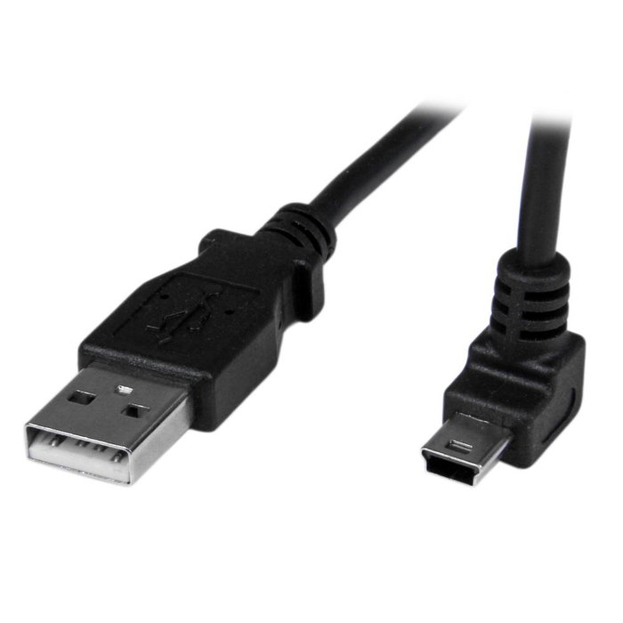 Startechcom Cable USB Tipo A a Mini USB Acodado 1m Negro USBAMB1MU Startechcom Cable USB Tipo A a Mini USB Acodado 1m Negro USBAMB1MU