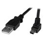 Startechcom Cable USB Tipo A a Mini USB Acodado 1m Negro USBAMB1MU