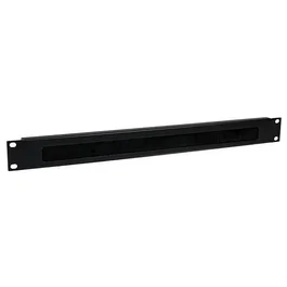 StarTech.com Panel Pasacables con Cepillo 1U - Organizador de Cableado de Peine para Armario Rack Servidores, Acero, Negro