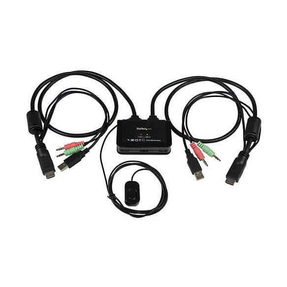 StarTech.com KVM Switch 2 Puertos HDMI USB con Cables Integrados SV211HDUA StarTech.com KVM Switch 2 Puertos HDMI USB con Cables Integrados SV211HDUA