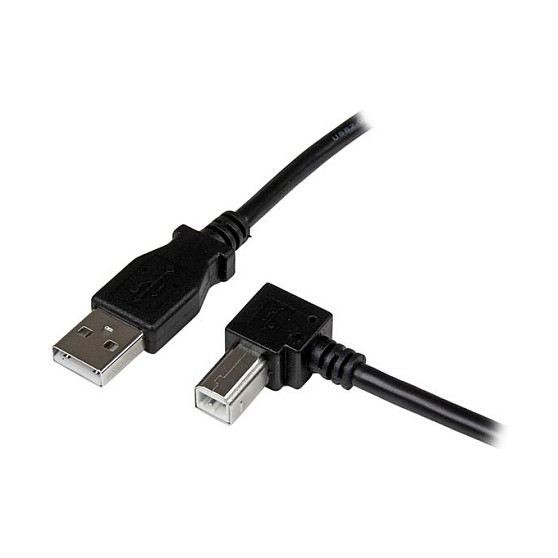 StarTech.com Cable USB 2.0 A a B en Ángulo Recto, Macho a Macho, 2 Metros, Negro, 480 Mbit/s StarTech.com Cable USB 2.0 A a B en Ángulo Recto, Macho a Macho, 2 Metros, Negro, 480 Mbit/s
