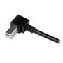 Startechcom Cable USB A Macho a USB B Macho Acodado 2m USBAB2MR para Impresora y Periféricos