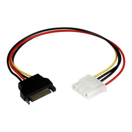 StarTech Adaptador de corriente de 4 pines Molex a SATA de 15 pines - Cable 30 cm / 18 AWG - Para discos duros SATA y SSD - Compatible con P/N SATSASBP425