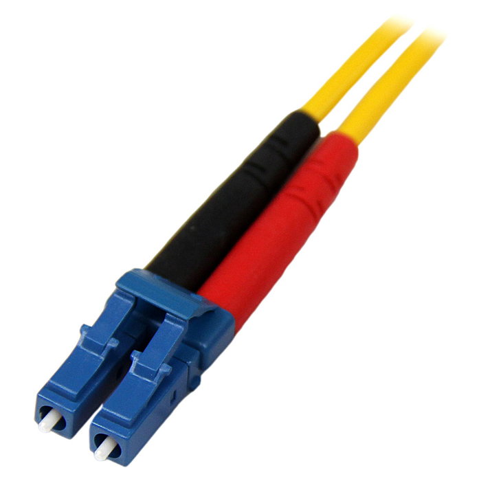 StarTech.com Cable de Fibra Óptica Monomodo OS1 LC-LC 1m, Full Duplex, 9/125µm, LSZH, Velocidad 100 Gbit/s, Amarillo