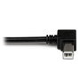 StarTech.com Cable USB 2.0 de 3 metros - USB-A a USB-B Macho Acodado Izquierdo - USBAB3ML