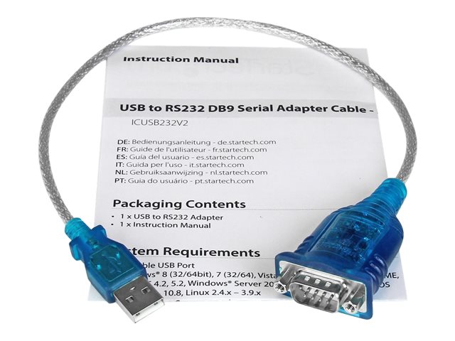 StarTech.com Cable Adaptador USB 2.0 A Rs232 (DB9) Serie para Conectar Dispositivos Legados StarTech.com Cable Adaptador USB 2.0 A Rs232 (DB9) Serie para Conectar Dispositivos Legados