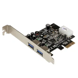 StarTech.com Adaptador PCI Express PCIe 2 Puertos USB 3.0 con Alimentación Molex y UASP
