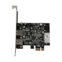 StarTech.com Adaptador Tarjeta Controladora PCI Express 2 Puertos USB 3.0 con UASP, PCIe USB 3.2 Gen 1, Full/Low Profile, Incluye Cable SATA - µPD720202