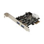 StarTech.com Adaptador Tarjeta Controladora PCI Express 2 Puertos USB 3.0 con UASP, PCIe USB 3.2 Gen 1, Full/Low Profile, Incluye Cable SATA - µPD720202