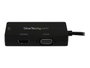 Startech Adaptador Mini DisplayPort (Mini DP) a VGA, DVI, HDMI - Convertidor 3 en 1, Cable de 27 cm, Resolución 1920x1200, 1080p Full HD, 7.1 Audio