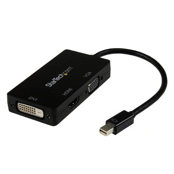 StarTech.com Adaptador Conversor 3 en 1 de Mini DisplayPort a HDMI, DVI-D y VGA StarTech.com Adaptador Conversor 3 en 1 de Mini DisplayPort a HDMI, DVI-D y VGA