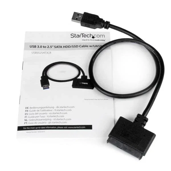 StarTech Cable Adaptador USB 3.0 a SATA III para SSD/HDD de 2,5 pulgadas con UASP StarTech Cable Adaptador USB 3.0 a SATA III para SSD/HDD de 2,5 pulgadas con UASP