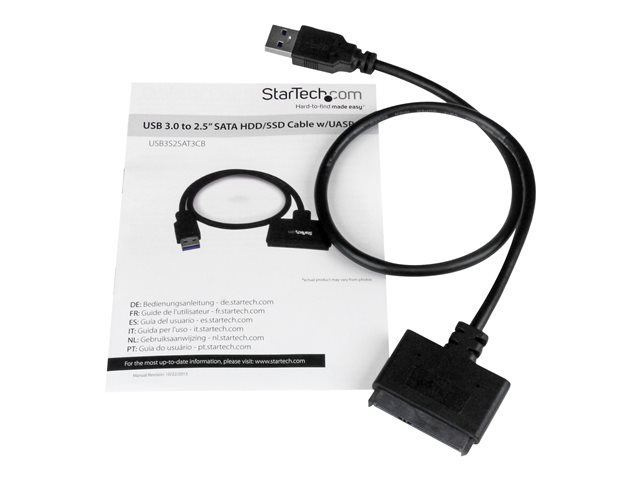 StarTech.com USB 3.0 a SATA III Cable Adaptador para Disco Duro/SSD 2.5" con UASP - Controlador Externo Compatible con Windows, Mac, Linux