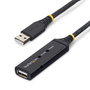 Startech Cable de Extensión USB 2.0 Activo 10m USB2AAEXT10M - Alargador Amplificado USB-A Macho a USB-A Hembra, Blindado, Plug and Play, Incluye Adaptador de Alimentación