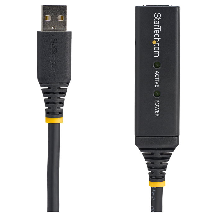 StarTech Cable de Extensión USB 2.0 Activo 10m Macho a Hembra Negro