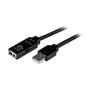 StarTech Cable de Extension Activo USB 2.0 de 25 m Macho a Hembra, Alargador Amplificado con Repetidor de Señal