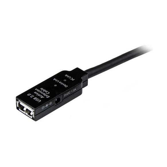StarTech Cable de Extension Activo USB 2.0 de 25 m Macho a Hembra, Alargador Amplificado con Repetidor de Señal