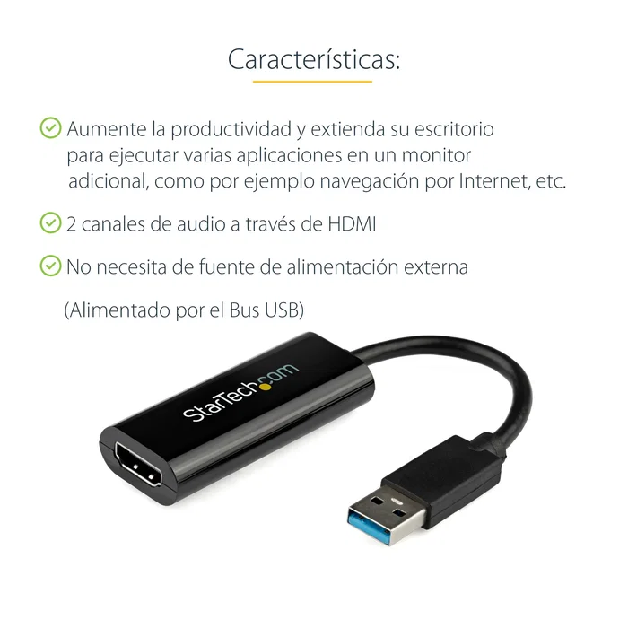 StarTech USB 3.0 a HDMI USB32HDES Negro StarTech USB 3.0 a HDMI USB32HDES Negro