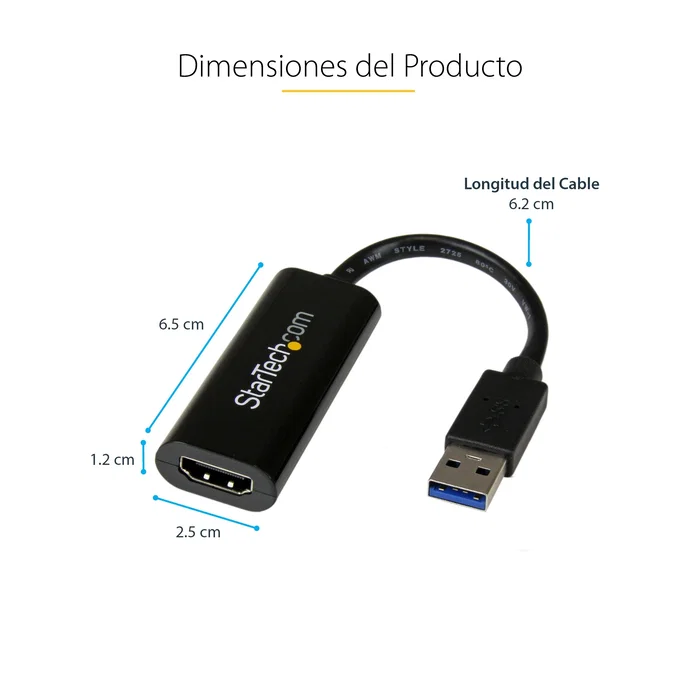 StarTech USB 3.0 a HDMI USB32HDES Negro StarTech USB 3.0 a HDMI USB32HDES Negro