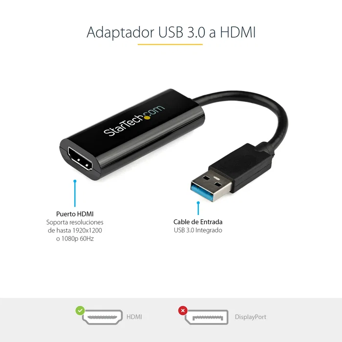 StarTech USB 3.0 a HDMI USB32HDES Negro StarTech USB 3.0 a HDMI USB32HDES Negro