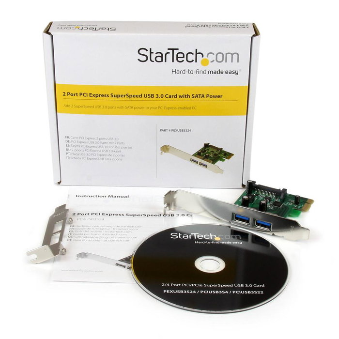 StarTech PEXUSB3S24 Tarjeta PCI Express con 2 puertos USB 3.2 Gen 1
