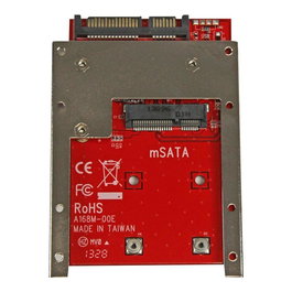 StarTech.com Adaptador Conversor mSATA a SATA 2.5 Pulgadas para SSD - SATA 6Gb/s, Kit de Montaje Incluido, Compatible con Unidades SSD mSATA y HDD